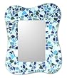 Mosaic mirror, 'Blue Waves' Mosaic mirror, 'Blue Waves'