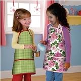 Easy-to-Clean Apron - Green Gingham Print