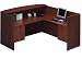 Reception Desk in Mahogany Laminate by Office Source COMPLETE T38 Reception Station Office Furniture