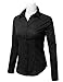 DRESSIS Women's Basic Long Sleeve Button Down Collared Slim Shirt (13 Colors)
