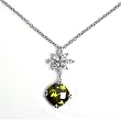 Sterling Silver CZ Necklaces - Star - Chain: 17"/ Height: 39mm