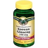 Korean Ginseng 100mg Energy Support Vitamins