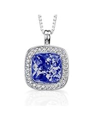 2.63Ct Oval Sapphire & Diamond Pendant 14K Gold