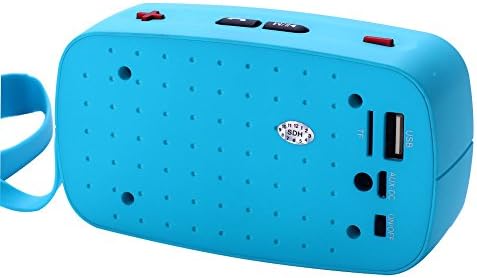 Esmartlink Wireless Ultra-portable Rechargeable Bluetooth 3.0 Version Speaker Mini Mobile Boombox and Speakerphone with 3.5mm Headphone/Audio Jack for Android Smart Phones Iphone 4 4S 5 5S 6 Ipod, Ipad ,Computer Laptop,mp3,mp4, mp5,psp, tablet PC APP Samsung Galaxy Note 2 3 S4 S5 Nokia HTC Blackberry, Blue