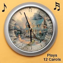 Thomas Kincade The Night Before Christmas Musical Clock - Plays 12 Traditional Carols