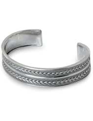 Sterling silver cuff bracelet, Parallel Splendor