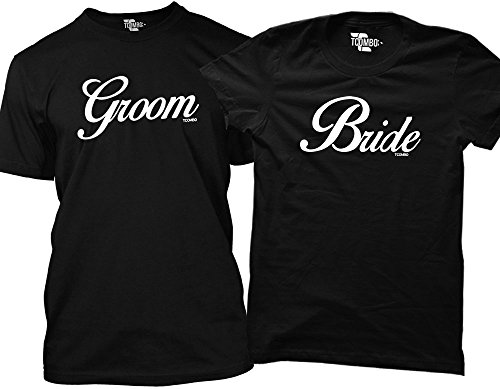 Groom, Bride - Wedding Marriage Matching Couple T-shirts