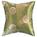 Decorative Handmade Silky Green Cushion Cover / Pillow Sham - Chinese Lotus Flower & Dragon Design