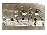 Manchester United vs. Arsenal, Football Match at Old Trafford, October 1967 Art Photographic Poster Print by Mirrorpix, 16x12