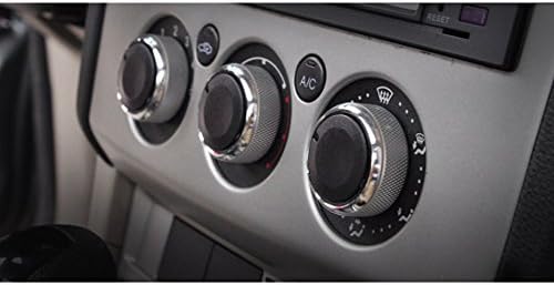 Myhung Car Air Conditioning Heat Control Switch Ac Knob for 2005-2014 Ford Focus MK2 MK3 Mondeo (3PCS/SET) (Silver)