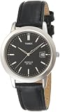 Timex Men\'s Classic Black Leather Strap Watch #T21752