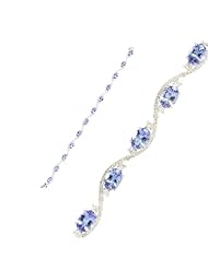 14K Exquisite Tanzanite Bracelet with Diamonds (NEW ARRIVAL)