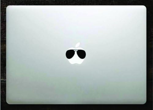 Aviator Glasses Macbook Apple Logo Decal Sticker Vinyl Macbook Pro 11" 13" 15"