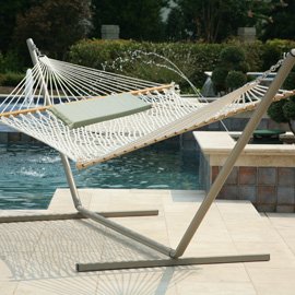 Small Hammock, Stand and Pillow Combination by 