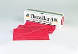 Thera-Band Hygenic Resistive Latex Exercise Band 6 yards, Medium, 1 Roll, Red