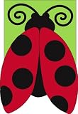Ladybug Garden Size Applique Flag