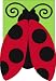 Ladybug Garden Size Applique Flag