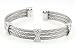 Stainless Steel Grey Cable with Sterling Silver title=
