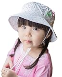(スマイル ワキキ)Smile YKK UVカット バケット ハット キッズ サファリハット 女の子 ベビー帽子 日よけ 赤ちゃん 顎紐 48
