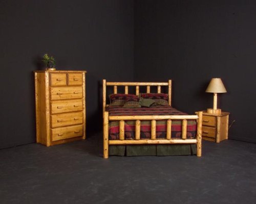 Viking Log Furniture Alpine Bed Panel Bed