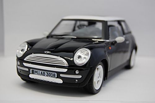 SAICO 1:18 DISPLAY MINI COOPER 7.5" Long Black Die Cast Model