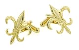 Gold Plated Plated Fleur De Lis Cufflinks With Presentation Box. Made ...