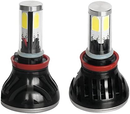 LED Headlight Bulbs All-in-one Conversion Kit H4 HB2 9003 Low Beam 4000lm High Beam 8000lm 6000k White Super Bright 9003 H4 Headlights Lamps with Cool Fan Easy Installation [2 Yr Warranty]