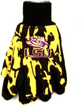 LSU Tigers Camouflage Sport Utiilty Gloves in Team Colors
