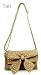 Valentino inspired. Super soft leather-like bag with gold studs on the front. Rose-gold toned hardware. Magnetic snap & zip closure. Double compartments. Beautifully printed linings. Inside zipper pocket. Cell phone compartment. Exterior: back zipper pocket. Adjustable 52