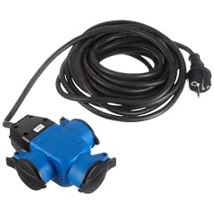 as - Schwabe 62059 3-fach Gummi-Verteilersteckdose, blau, IP44 Gewerbe, Baustelle