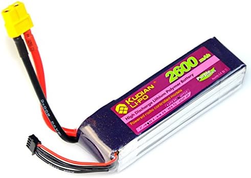 Crazepony Kudian 2600mAh Lipo Battery Pack 3S 11.1V 25C for RC FPV Drone Car Boat etc