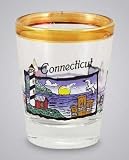 Connecticut Pearl Trim Nautical Scene Shot Glass