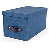 Bigso Silvia Canvas Paper Laminate Media Box, Navy