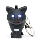 Black Cat Key Chain and LED Flashlight