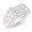 Men's Sterling Silver CZ Dad Ring - S00074 - 20mm x 10mm.