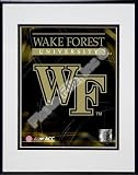 2008 Wake Forest Univeristy Logo Double Matted 8 x 10 Photograph in Black Anodized Aluminum Frame