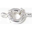 Spring Ring Clasp Sterling Silver Toggle Necklace 12mm