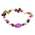 Freshwater Pearl Stretch Bracelet - Bright Multicolor