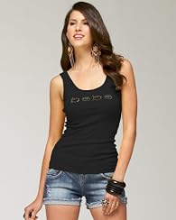 bebe Logo Basic Ribbed Tank
