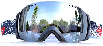 naluo BASTO Black TPU Frame Silver Sensor Skiing Snow Goggles