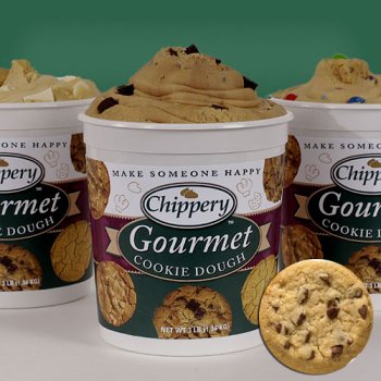 Chippery Gourmet Sugar-free Chocolate Chip Cookie Dough - Two 2 lb. Tubs by Chippery