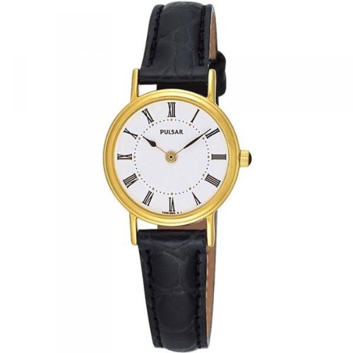 Pulsar Black Leather Strap Ladies Watch - PTA194X1