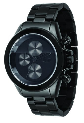 Vestal Men's ZR2004 ZR-2 Polished Black Chronograph Watch