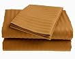 600 Thread Count Sateen Stripe Egyptian Cotton Pillow Case King Size (Copper)