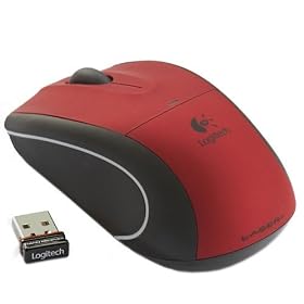 V450 Nano Cordless Laser Mouse - Ruby Red by Logitech