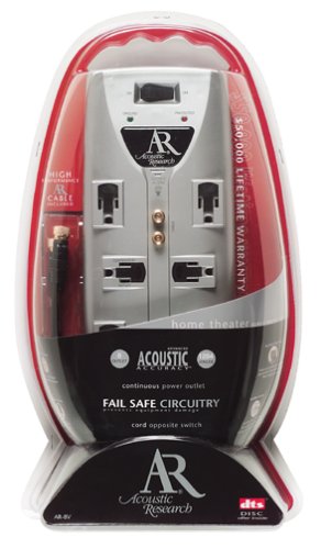 Acoustic Research AR-8V 8-Outlet, 1284 Joule, $50,000 CEW Surge Protector