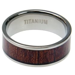 Titanium Ring with Wood