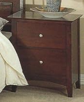 Contemporary Style Cappuccino Finish Wood Night Stand