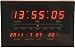 Bild: LED - Wanduhr mit Datum & Temperaturanzeige rot - LED-Uhr