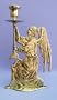 Angel Candle Holder - Shiny Brass - 9-3/4 inch